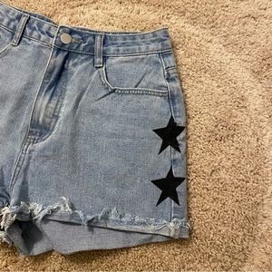 Denim Shorts with Stars
